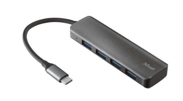 USB-хаб Trust Halyx USB-C to 4-Port USB-A 3.2 ALUMINIUM