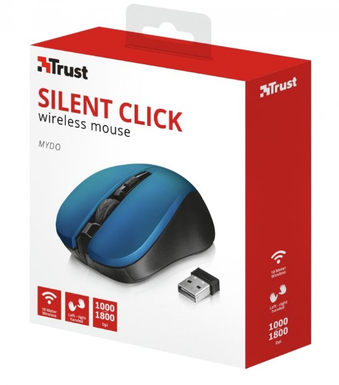 Миша Trust Mydo Silent Click WL BLUE