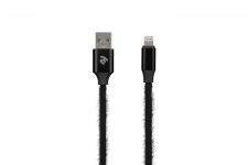 Кабель 2E Fur USB 2.4 - Lightning Cable, 1m, black
