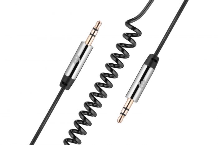 Кабель 2E аудіо (jack 3.5mm-M/jack 3.5mm-M, Coiled, 1.8m, black