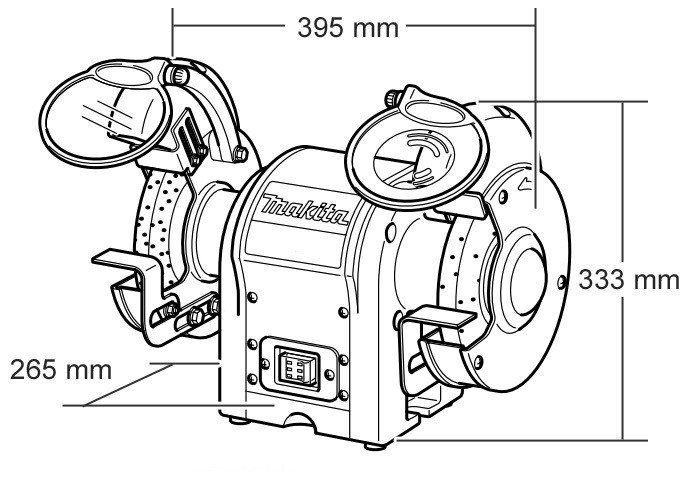 Точильний верстат Makita GB 801, 500Вт, 205мм