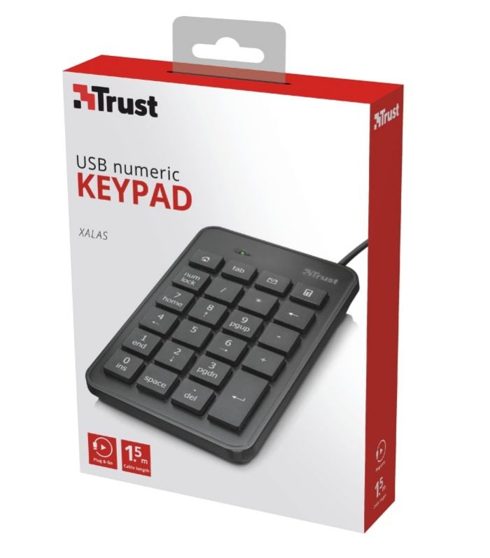 Клавіатура числова Trust Xalas USB Numeric Keypad BLACK