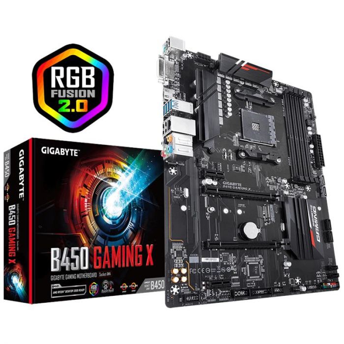 Материнська плата GIGABYTE B450 GAMING X sAM4 B450 4xDDR4 M.2 HDMI-DVI ATX