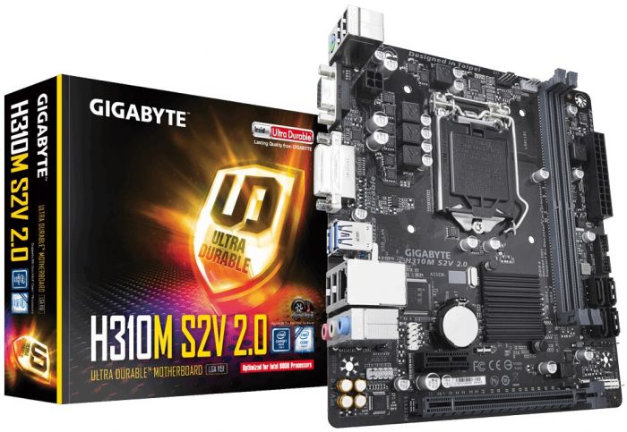 Материнська плата GIGABYTE H310M_S2V_2.0 s1151 H310 2xDDR4 DVI-VGA mATX