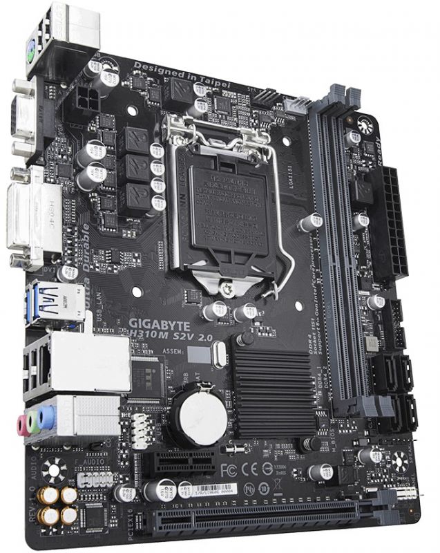 Материнська плата GIGABYTE H310M_S2V_2.0 s1151 H310 2xDDR4 DVI-VGA mATX