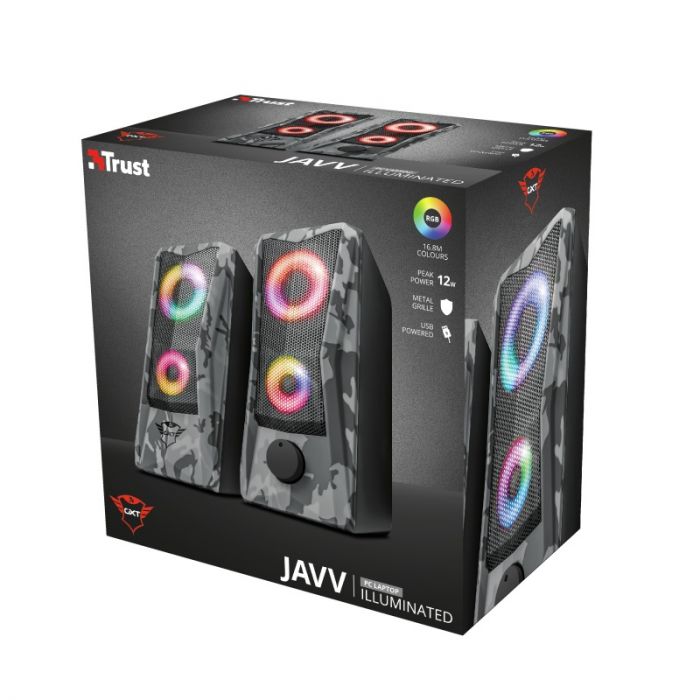 Акустична система (Колонки) Trust 2.0 GXT 606 JAVV RGB USB SNOW CAMO