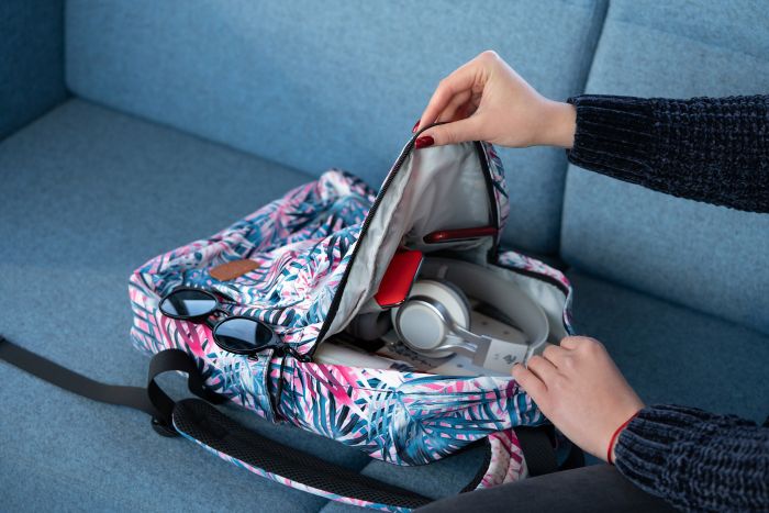 Рюкзак 2Е, TeensPack Palms, рожевий