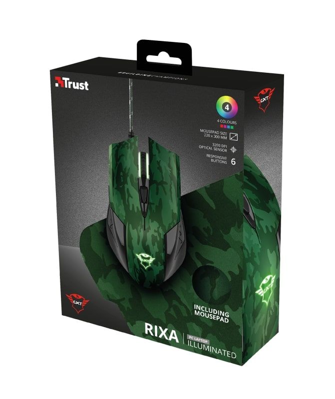 Миша + коврик Trust GXT781 RIXA CAMO MOUSE & PAD