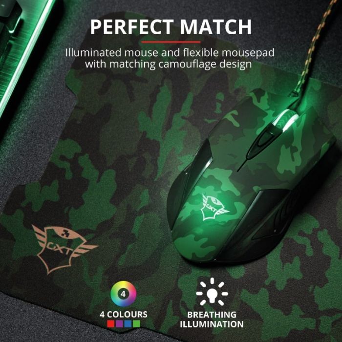 Миша + коврик Trust GXT781 RIXA CAMO MOUSE & PAD