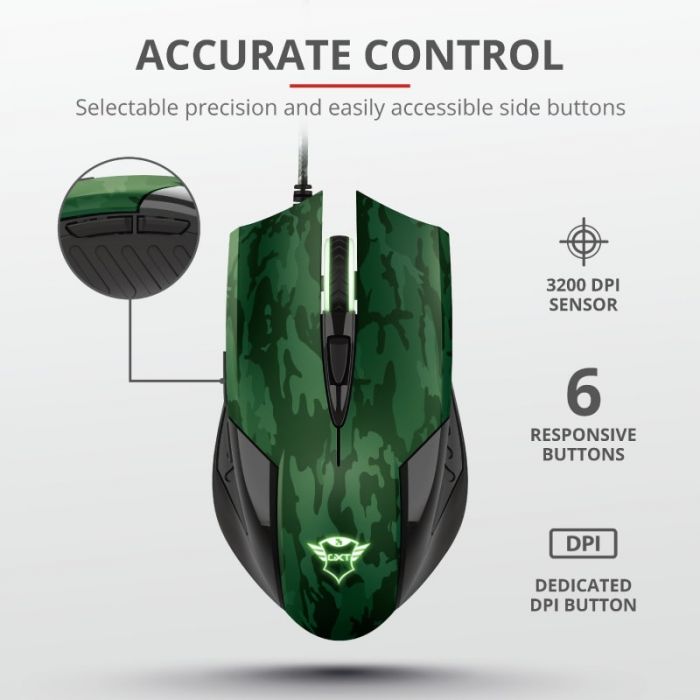 Миша + коврик Trust GXT781 RIXA CAMO MOUSE & PAD