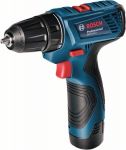 Шуруповерт-дриль Bosch GSR 120-Li, 12V, 2*2 Ач*2 Ач, 14/30 Нм, 400/1500 об/хв, 0.89 кг, кейс, ЗУ Шуруповерт-дриль Bosch GSR 120-Li, 12V, 2*2 Ач*2 Ач, 14/30 Нм, 400/1500 об/хв, 0.89 кг, кейс, ЗУ