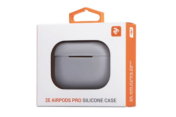 Чохол 2Е для Apple AirPods Pro, Pure Color Silicone (2.5mm) , Grey