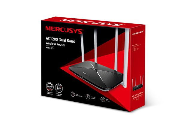 Маршрутизатор MERCUSYS AC12 AC1200 4xFE LAN 1xFE WAN