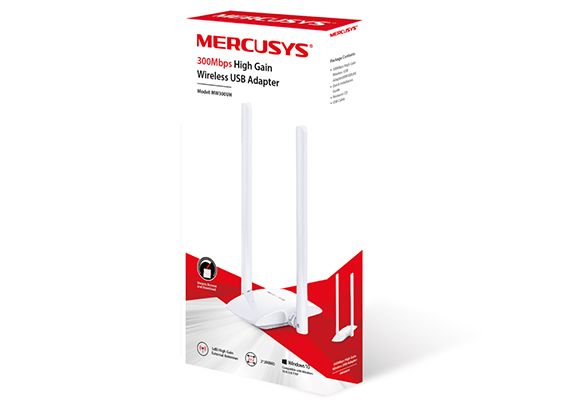 WiFi-адаптер MERCUSYS MW300UH N300 USB2.0 ext. ant x2