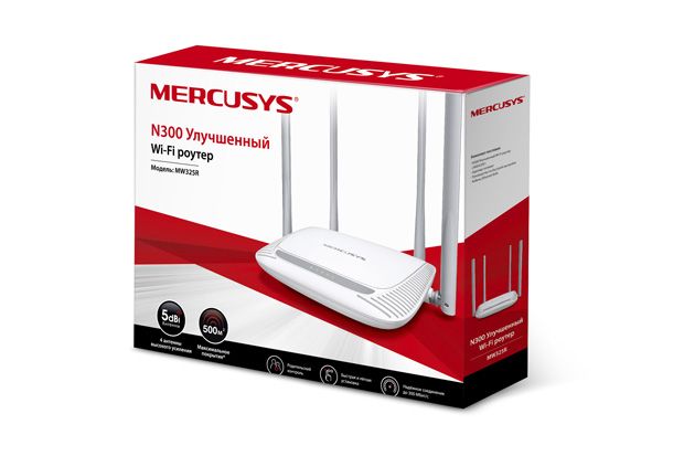 Маршрутизатор MERCUSYS MW325R N300 3xFE LAN 1xFE WAN