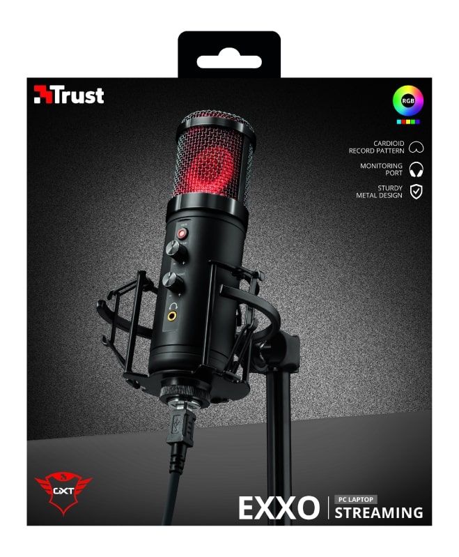 МІкрофон для ПК Trust GXT 256 Exxo USB Streaming Microphone Black
