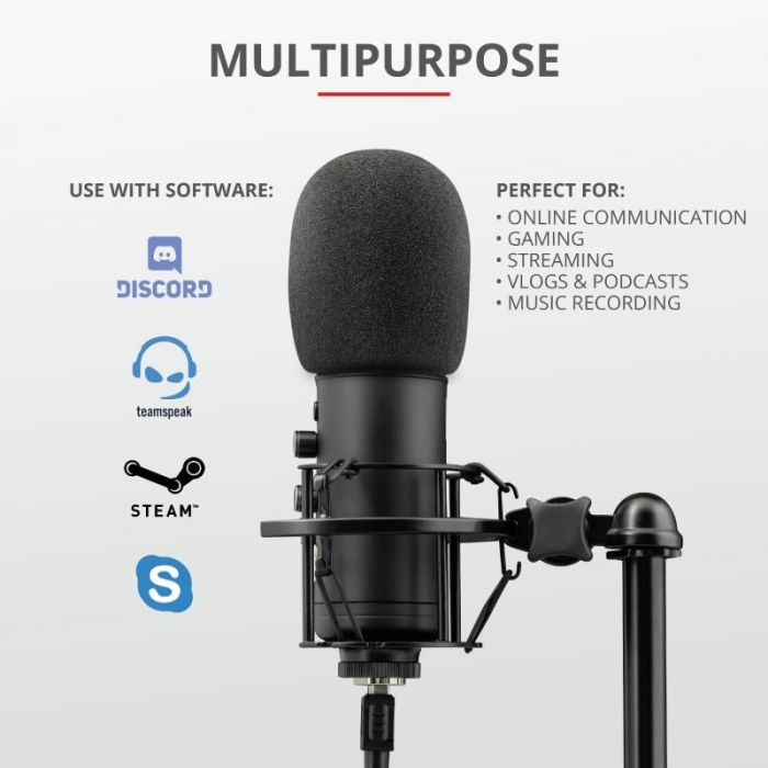 МІкрофон для ПК Trust GXT 256 Exxo USB Streaming Microphone Black