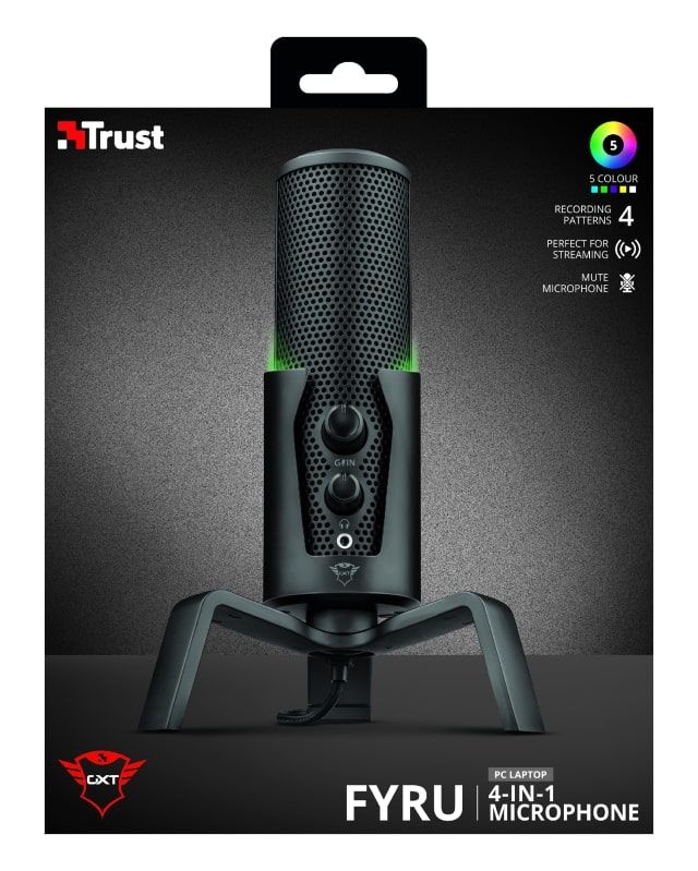 Мікрофон для ПК Trust GXT 258 Fyru USB 4-in-1 Streaming Microphone Black