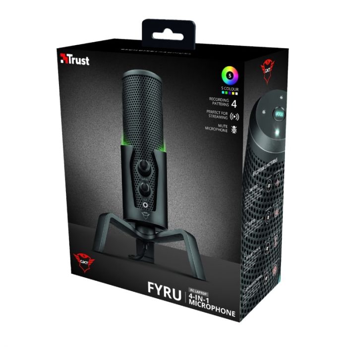 Мікрофон для ПК Trust GXT 258 Fyru USB 4-in-1 Streaming Microphone Black