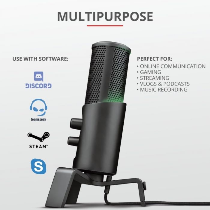 Мікрофон для ПК Trust GXT 258 Fyru USB 4-in-1 Streaming Microphone Black