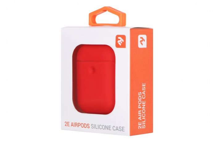 Чохол 2Е для Apple AirPods, Pure Color Silicone (3.0mm) , Red