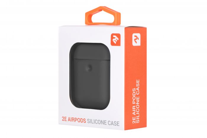 Чохол 2Е для Apple AirPods, Pure Color Silicone (3.0mm) , Carbon Gray