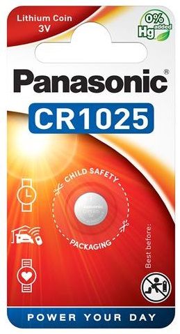 Батарейка Panasonic літієва CR1025 блістер, 1 шт.