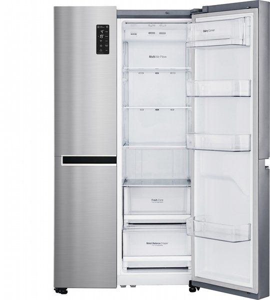 Холодильник SBS LG GC-B247SMDC, 179х74х91см, 2 дв., Холод.відд. - 406л, Мороз. відд. - 220л, A+, NF, Лінійний, Зона свіжості, Зо