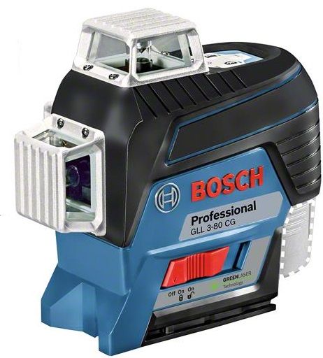 Нівелір лазерний Bosch GLL 3-80 CG, BM 1 + L-Boxx, ± 0.3 мм/м, до 30 м з приймачем 120м, 0.82 кг