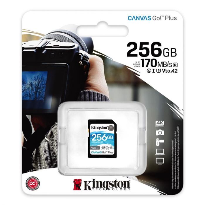 Карта пам'яті Kingston SD 256GB  C10 UHS-I U3 R170/W90MB/s