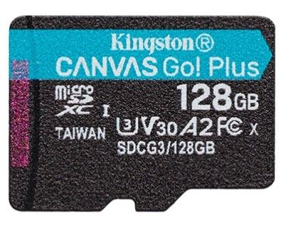 Карта пам'яті Kingston microSD  128GB C10 UHS-I U3 A2 R170/W90MB/s