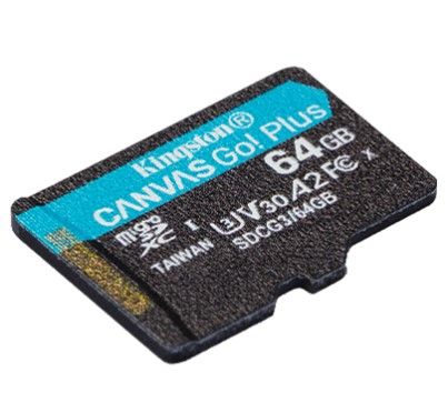 Карта пам'яті Kingston microSD   64GB C10 UHS-I U3 A2 R170/W70MB/s