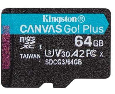 Карта пам'яті Kingston microSD   64GB C10 UHS-I U3 A2 R170/W70MB/s