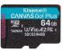Карта пам'яті Kingston microSD   64GB C10 UHS-I U3 A2 R170/W70MB/s