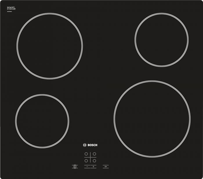 Варильна поверхня склокерамічна Bosch PKE611D17E -60см/4конф/сенсор/чорний