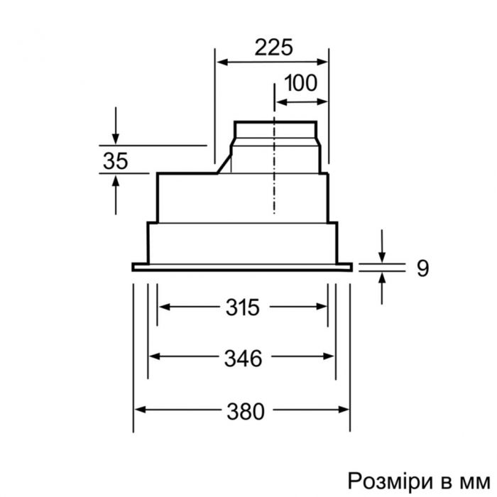 Витяжка вбудовувана Bosch DHL555BL - 60см./590м3/нерж. сталь