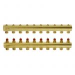 Розподільний колектор  Danfoss FHF 10+10 без ротаметрів, латунний