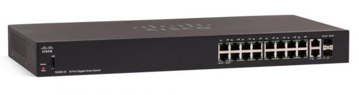 Комутатор Cisco SB SG250-18 18-Port Gigabit Smart Switch