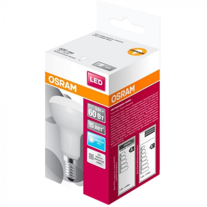 Лампа світлодіодна OSRAM LED STAR E14 7-70W 4000K 220V R50