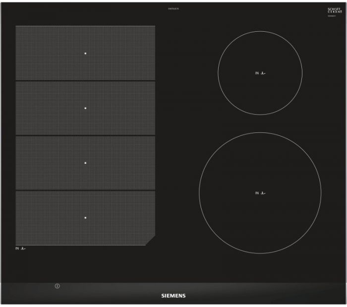Варильна поверхня склокерамічна Siemens EX675LEC1E -індукція/60см/3 зони нагріву/слайдер/чорний
