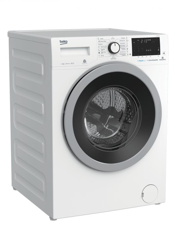 Пральна машина з фронт. зав. BEKO WTV8636XS, 8кг, 1200, A+++(-10%), Пара, 59см, Дисплей, Білий