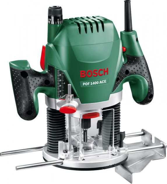 Фрезер Bosch POF 1400 + набір 6 фрез, 1400Вт, 11000-28000 об/хв, 55мм, 3кг