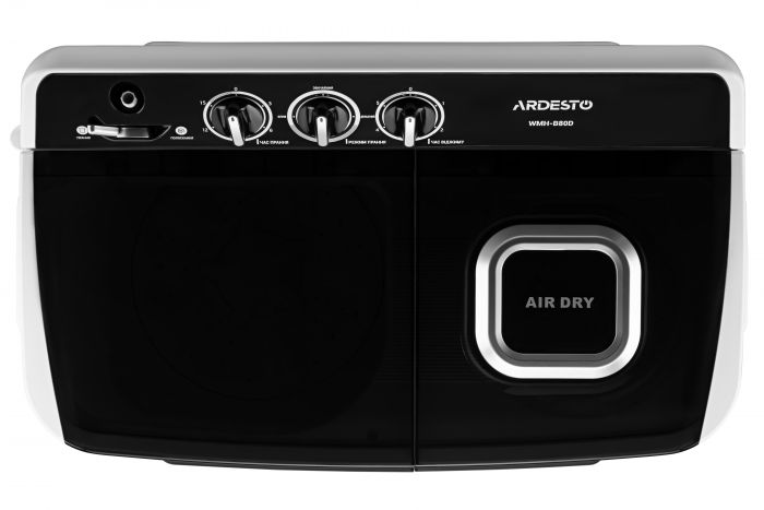 Пральна машина напівавтомат ARDESTO WMH-B80D, 8кг, 1350, 45.5см, Білий