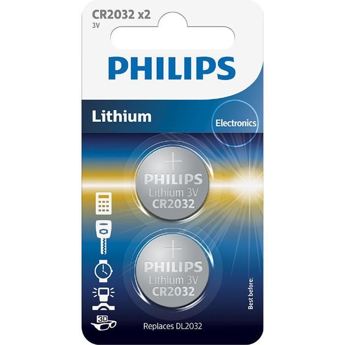 Батарейка Philips   літієва CR 2032  блістер, 2 шт
