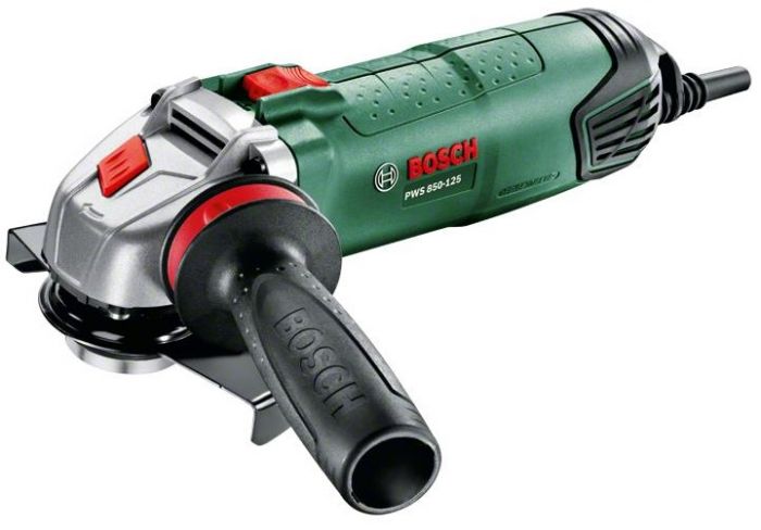 Шліфмашина кутова Bosch PWS 850-125, 850Вт, 125мм, 12000об/хв, 1.84 кг