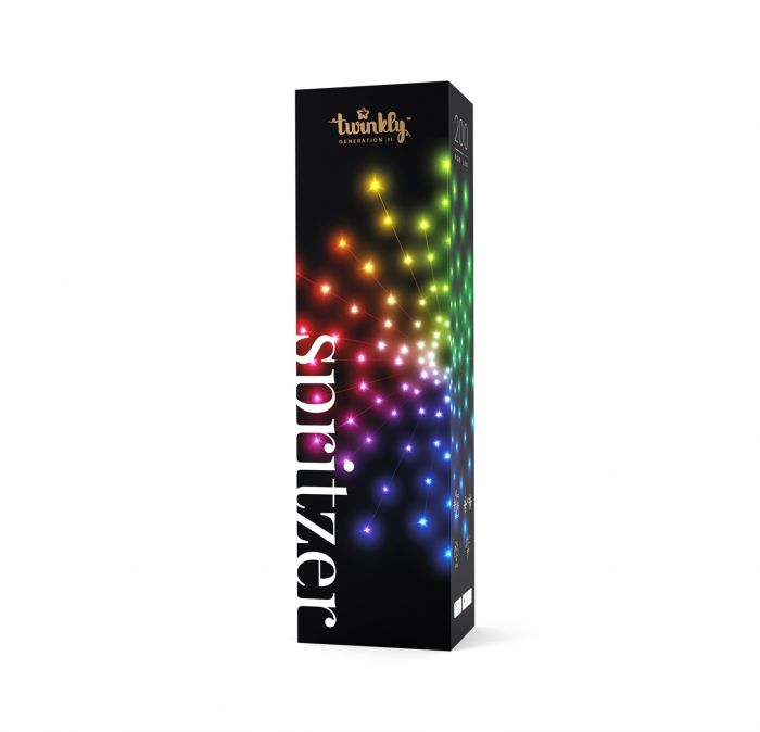 Smart LED Гірлянда Twinkly Spritzer RGB 200, Gen II, IP44, діаметр 60см, кабель білий