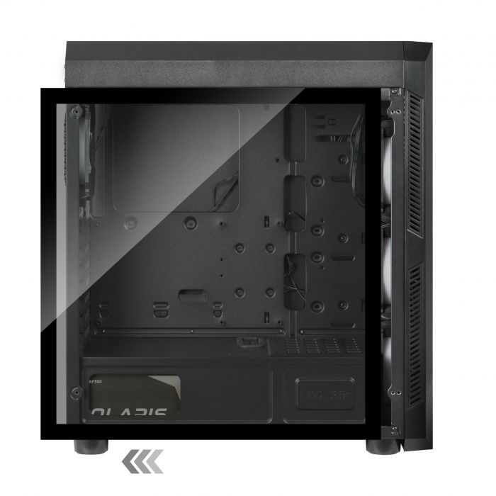 Корпус CHIEFTEC Gaming Scorpion III Tempered Glass Edition, без блока живлення, 2xUSB3.1, 1xUSB2.0, 4x120mm TORNADO ARGB Fans, ATX, Black