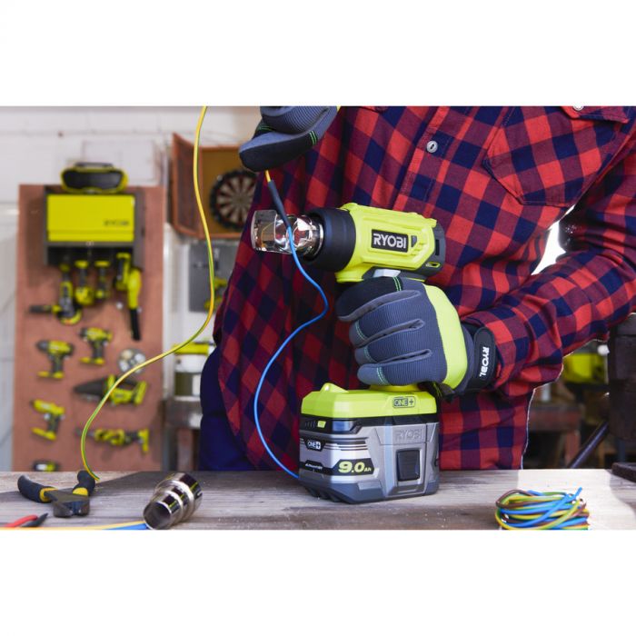 Ryobi Фен будівельний ONE+ R18HG-0 18В, 0 - 470° C, 170л /хв (без АКБ і ЗП)