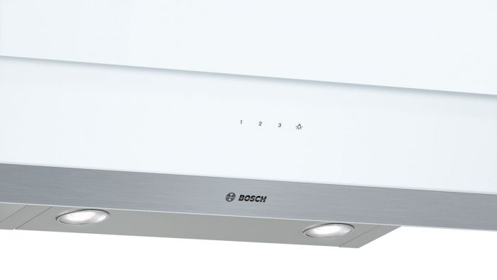 Витяжка з нахиленим екраном Bosch DWK065G20R - 60см./530 м3/біле скло