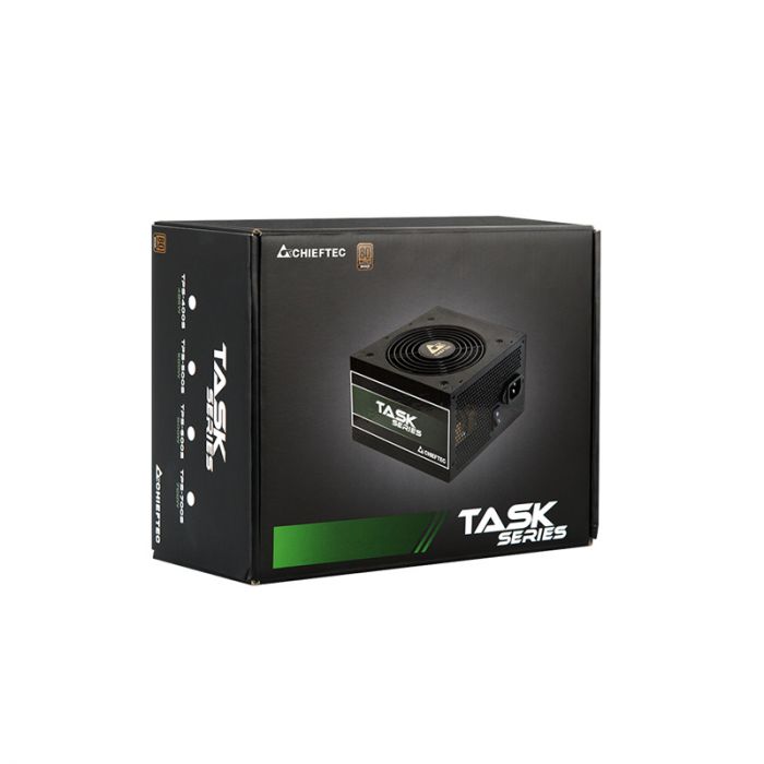 Блок живлення CHIEFTEC Task (700W), ATX v2.3, 110-240V, >85%, 80+ Bronze, 120мм, 1xMB 24pin(20+4), 1xCPU 8pin(4+4), 3xMolex, 6xSATA, 2xPCIe 8pin(6+2), CE, CB, TUV, FCC, RoHS, Retail